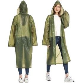 Resim Tezzgelsin Kadın Rüzgar Geçirmez Kapüşonlu Yağmurluk Haki Yeşil Haki 