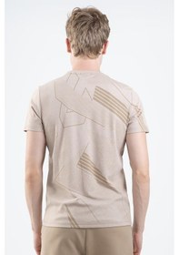 Resim Maraton Sportswear Regular Erkek Bisiklet Yaka Kısa Kol Basic Açık Vizon T-Shirt 21580-Açık Vizon 