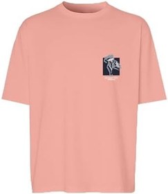 Resim Jack & Jones Montauk Chestie Erkek Pembe Tişört (12297889-PM) 