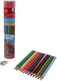Resim Faber-Castell Kuru Boya Kalemi, Kırmızı Metal Tüp Kutu, 12 Renk, Tam Boy, Kalemtıraş Hediyeli, Yumuşak Mineli, Kırılmaya Dayanıklı Uçlar, Kolay Açılır 
