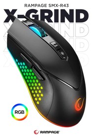 Resim Rampage SMX-R43 X-GRIND 6400 Dpi RGB Led Efektli Gaming Oyuncu Mouse 