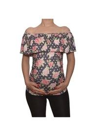Resim Luvmabelly Maternity 2511 Kayık Yaka Hamile Bluzu Çok Renkli 