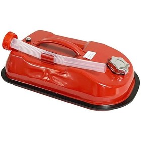 Resim Steweld Yatay Kırmızı Metal Benzin Bidonu 5 Litre 