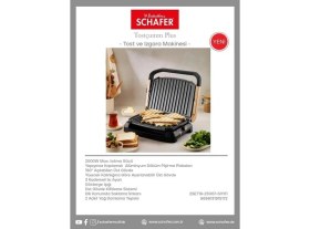 Resim Schafer Tostçumm Plus Tost ve Izgara Makinesi, 2000W Yeni Ürün 
