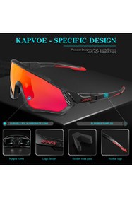 Resim KAPVOE Gloomy Değişebilir 5 Lens Mtb Polarize Bisiklet Spor Dağ Kayak Gözlüğü 