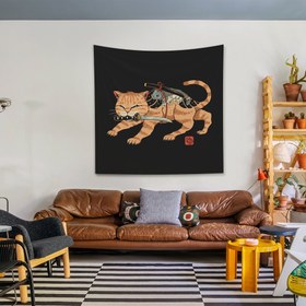 Resim Fierce Catana Duvar Örtüsü - 160 cm x 160 cm 