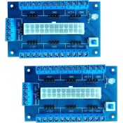 Resim 2x 24/20 Pin Atx Pc Dc Güç Kaynağı Breakout Kurulu Modülü 