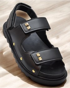 Resim 302l Ortopedik Taban Kadın Sandalet Günlük Kalın Taban Kadın Sandalet Terlik Siyah 