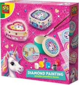 Resim Ses Creative Ahşap Mücevher Kutusu Dekore Etme - Unicorn 