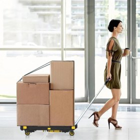 Resim Stanley PC532 137KG 62X45CM Dört Tekerli Çekme Kollu Yük ve Paket Taşıma Arabası 