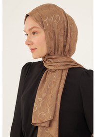 Resim Mirsoy Scarf Daka Desen Parlak Jakar Şal - Kum Beji Kum Beji 