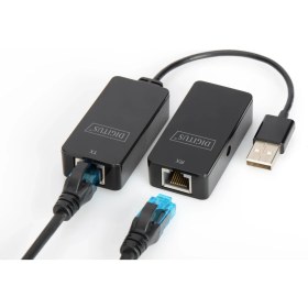Resim Digitus USB 2.0 Mesafe Uzatma Cihazı, CAT 6/6A/7 AWG23 S/FTP ya da F/FTP kablo kullanıldığında maksimum mesafe 50 metre 