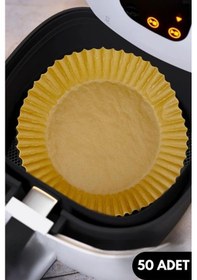 Resim Digithome Airfryer 50 Adet Yanmaz Yapışmaz Pişirme Kağıdı Hava Fritözü Kalıbı 20 Cm Yuvarlak - Mıen-445 