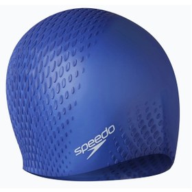 Resim Speedo Bubble Active+ Hapuna Mavi Yüzme Bonesi 8-1395417921 Saks Mavi 