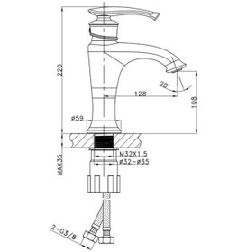 Resim Fontana Fm-1112 Lavabo Bataryası Altın 