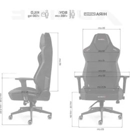 Resim Hakay Profesyonel Oyuncu Koltuğu, Gri/siyah Renk, Ergonomik Tasarım 