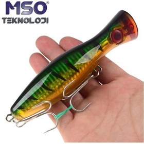 Resim MSO Olta Balıkçılık Avcı 12cm Popper Rapala Sahte Yem 