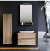 Resim Orka Galia 80 Cm Mdf Legnano Banyo Dolabı Takımı Ve Boy Dolabı Çok Renkli 
