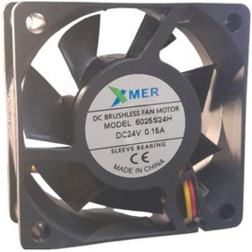 Resim Xmer Fan 60x60x25mm Dc24v 0.15a 3kablolu 