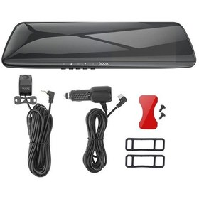 Resim Hoco Dv4 Araç Kamerası 4.5 Lcd Dikiz Aynası Ön & Arka Çift Kamera Full Hd Dvr 