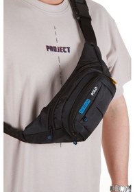 Resim Newish Polo Erkek Kumaş Usb Kulaklık Çıkışlı Crossbody Çapraz Göğüs Omuz Ve Bel Çantası New201 - Siyah - Mavi 
