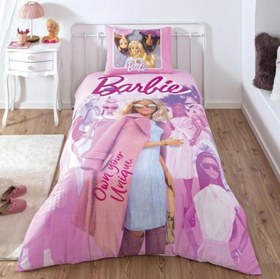 Resim Taç Barbie pink Power Lisanslı Nevresim Takımı 