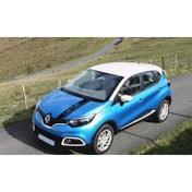 Resim TESORİ TESSİLLİ Renault Captur Ön Kaput Şerit Sticker Etiket Modeli 