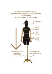 Resim Gold Ayak Pantolon Giyebilen 36beden Ahşap Kollu Terzi Mankeni 9 