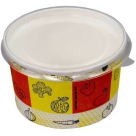 Resim Roll Up Şeffaf Kapaklı Karton Çorba Kasesi 16oz 11x6cm 25li 