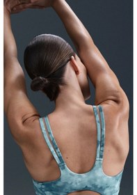 Resim Nike Zenvy Light-support Padded Printed Womens Bra Desenli Kadın Sporcu Sütyeni Mavi 