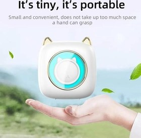 Resim Mini Cep Yazıcı Beyaz Kedili, 5 Adet Beyaz, 3 Adet Renkli Kağıt Hediyeli 