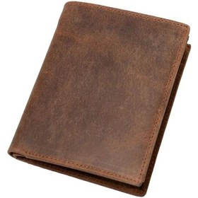 Resim Aclassics Erkek Deri Cüzdan 9.5 Cm, Ince Tasarım, 7 Kart Yuvası, Fermuarlı Bölme Kahverengi 