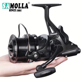 Resim SAMOLLA Büyük Döner Balıkçılık Makarası, Çift Fren Sistemi, 4000-7000 Boyutu, Tek Yönlü Rulman Teknolojisi & Metal Makara - Ağır Hizmet Tipi Tuzlu ve Tatlı Su Kullanımı, Ergonomik Sap, Pürüzsüz Sürüklenme Sistemi ile Büyük Balıklar (Tonbalığı, Marlin, Levrek) İçin - Balıkçılar için Noel/Cadılar Bayramı Hediyesi 