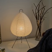 Resim Şık Vintage Kağıt Sanat Lambası, İç Mekan Dekoru İçin Doğal Bir Atmosfer Yaratan | USB Portu Bulunur | Köşk, Otel veya Kişisel Çevre Ayarlama İçin Ideal | Taşınabilir El Yapımı Art Lamp | Yuvarlak Tasarım | Stil Sahibi Masa Lambası ile Ev Dekorunu İyileştirme 