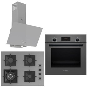 Resim Bosch&ferre Grigio HBF512BH1T - SC408 - D088 3 Lü Ankastre Set 