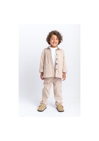 Resim Oliven The Kid Oliventhekid Unisex Gabardin Ceket Bej Bej 