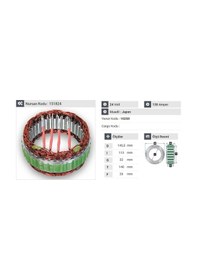 Resim 24v Alternatör Statör Mıtsubıshı Tipi 130 A 4 Uçlu Daf-ıveco-re N11.2748 