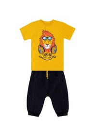 Resim Denokids Mshb&g Arslan Erkek Çocuk T-shirt Kapri Şort Takım Çok Renkli 