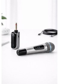 Resim Driton Mv-12 Profesyonel Eko Özellikli Yüksek Kaliteli Telsiz Jacklı Kablosuz El Mikrofonu 