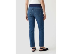 Resim LC Waikiki Indigo Karın Panelli Straight Fit Hamile Jean Pantolon 