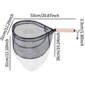 Resim Suntek İniş Ağı Kısa Saplı Taşınabilir Ahşap Tutamak Küçük 