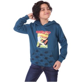 Resim Toontoy Kids Toontoy Erkek Çocuk Naruto Baskılı Sweatshirt Petrol Mavi 
