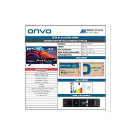 Resim Onvo 43OVF9000F 43" 109 Ekran Full HD Android LED TV 