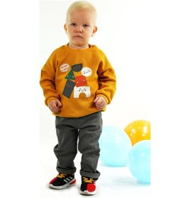 Resim Kidaxi Erkek Bebek Takım 3-6/6-9/9-12/18-24 Ay Füme 