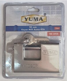 Resim Yuma Kayar Milli Döküm Asma Kilit 90 Mm YM-1090R 
