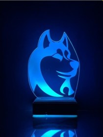 Resim Özel Tasarım Husky Hediyelik Köpek 3D Led Gece Lambası 