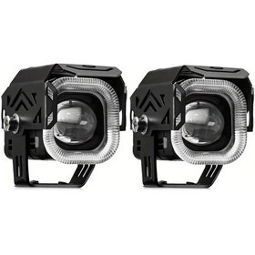Resim Motion003 2 Adet Motosiklet Led Spot Sis Farları Yüksek Düşük Sürüş Lambası Evrensel Atv Suv Utv 