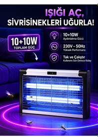 Resim 20w Çift Uva Işıklı Elektrikli Sivrisinek Kovucu Sinek Öldürücü Haşere Tuzak Cihazı 001 
