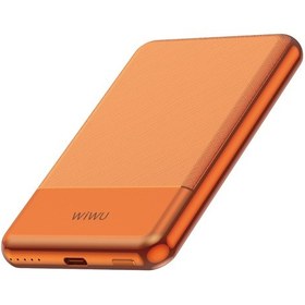 Resim Wiwu Wi-p088 Led Işık Göstergeli Pd 20w Kablosuz Powerbank 5000mah 15w Turuncu 