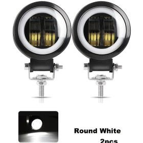 Resim LuPu Otomatik 2 Adet 10V-80V Yuvarlak Melek Gözü LED Işık Taşınabilir Spot Motosiklet, Off-Road Kamyon, Araba ve Tekne Çalışma Lambası 